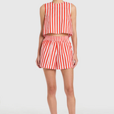 Crop Top in Red Stripes