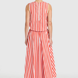 Pavilion Skirt in Red Stripes