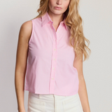 The Boxy Cropped Sleeveless Shirt