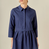 Mini Shirt Dress in Navy