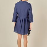 Mini Shirt Dress in Navy