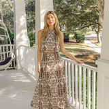 Block Print Midi Skirt Set