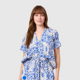 Merritt Top in Steel Paisley