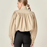 Shirred Trench Short Coat
