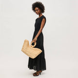 Edith Ring Handle Tote: Natural