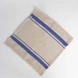 * Blue Tan Wide Stripe Dish Cloth - Set of Three