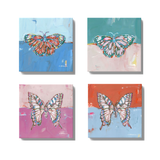 "Butterfly Kisses I" canvas print: 12X12 canvas print