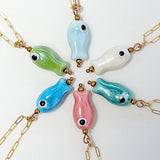 Chubby Fish Necklace *new colors!: Chartreuse