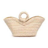 Edith Ring Handle Tote: Natural