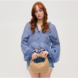 Tracy Clutch - Tweed: Blue