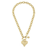 16" Handcast Heart Toggle Necklace