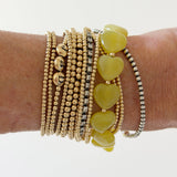 Maizy Heart Bracelets, Spring: Chartreuse